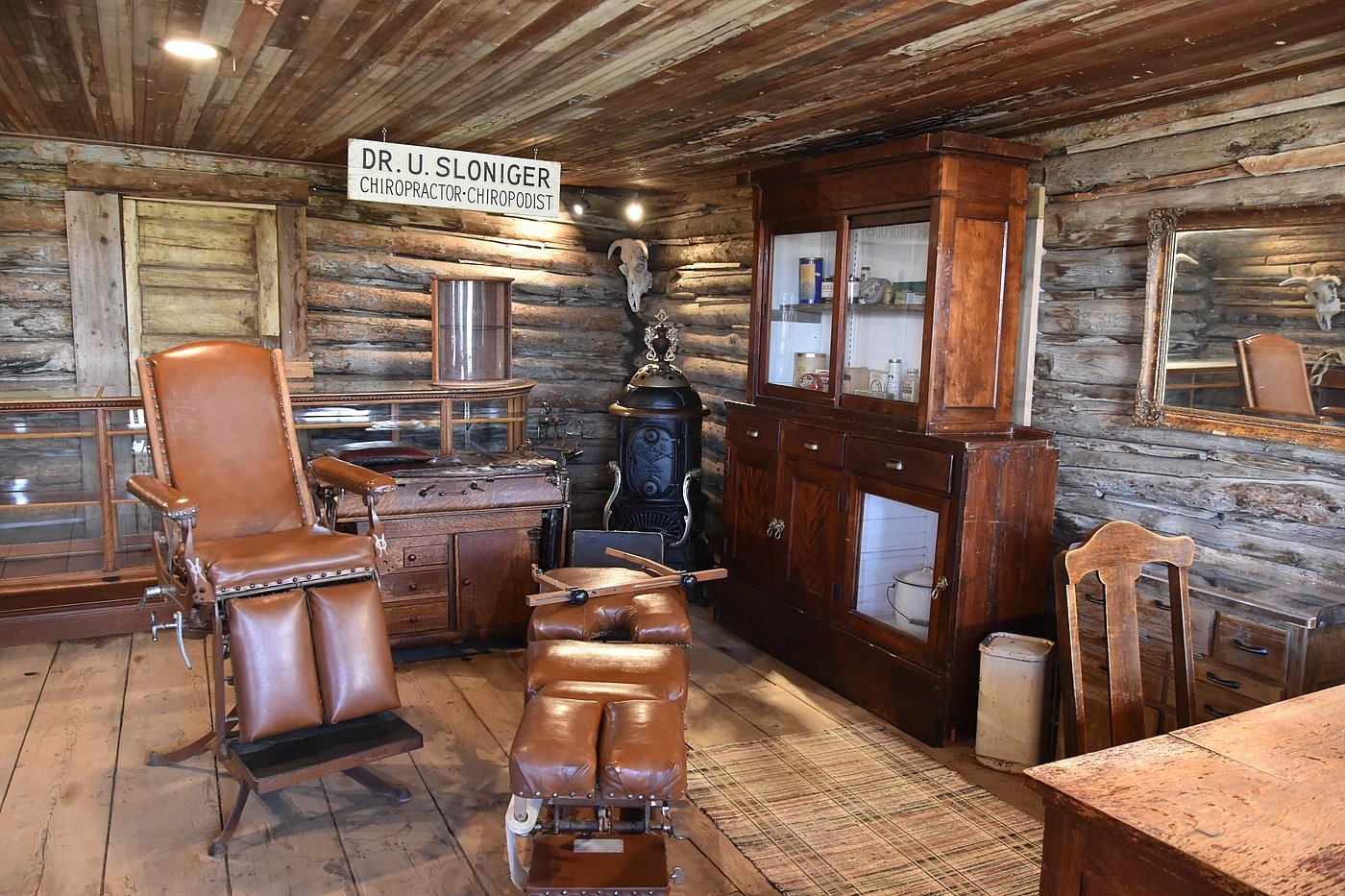 1800s post office with mail sorting and tools