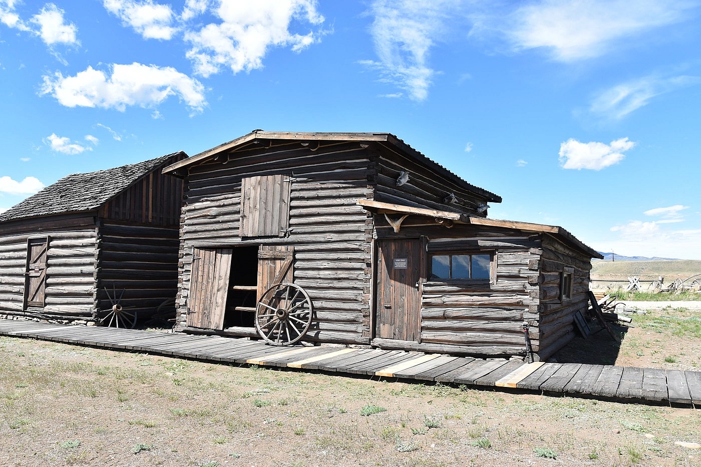 Exterior of livery stable from 1800s