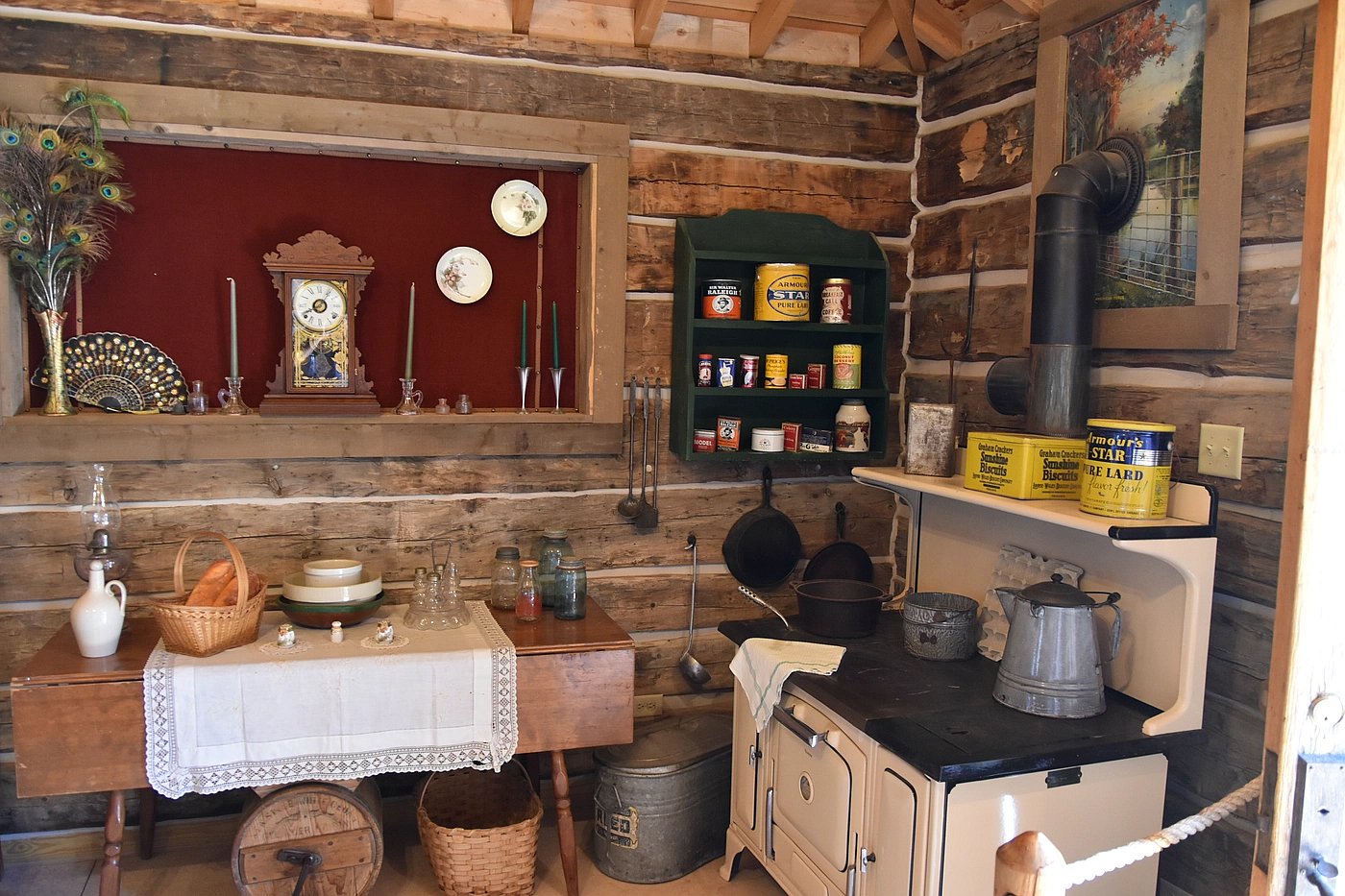 Homesteader kitchen in 1800s cabin