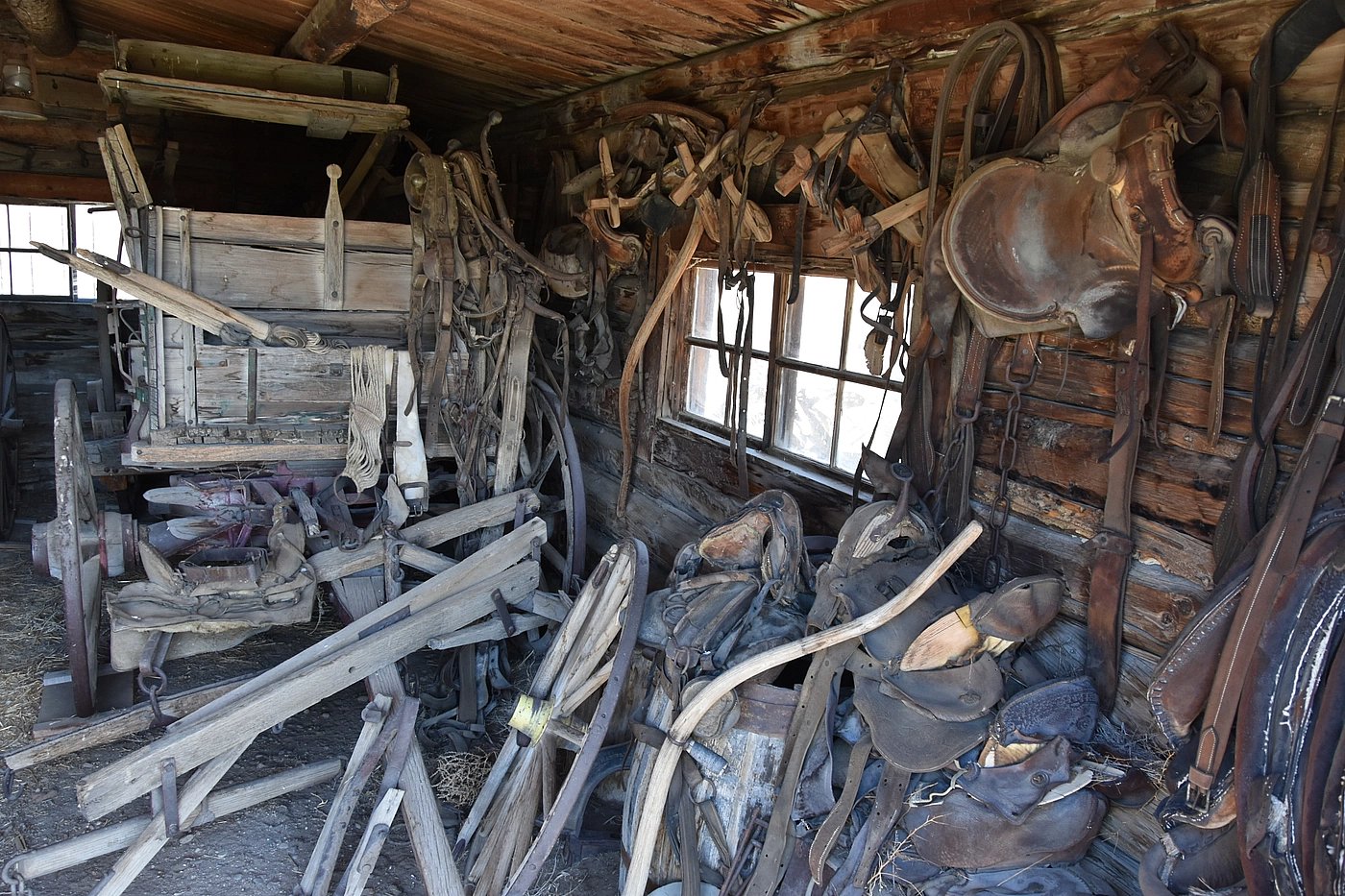 Interior of a historic blacksmith shop