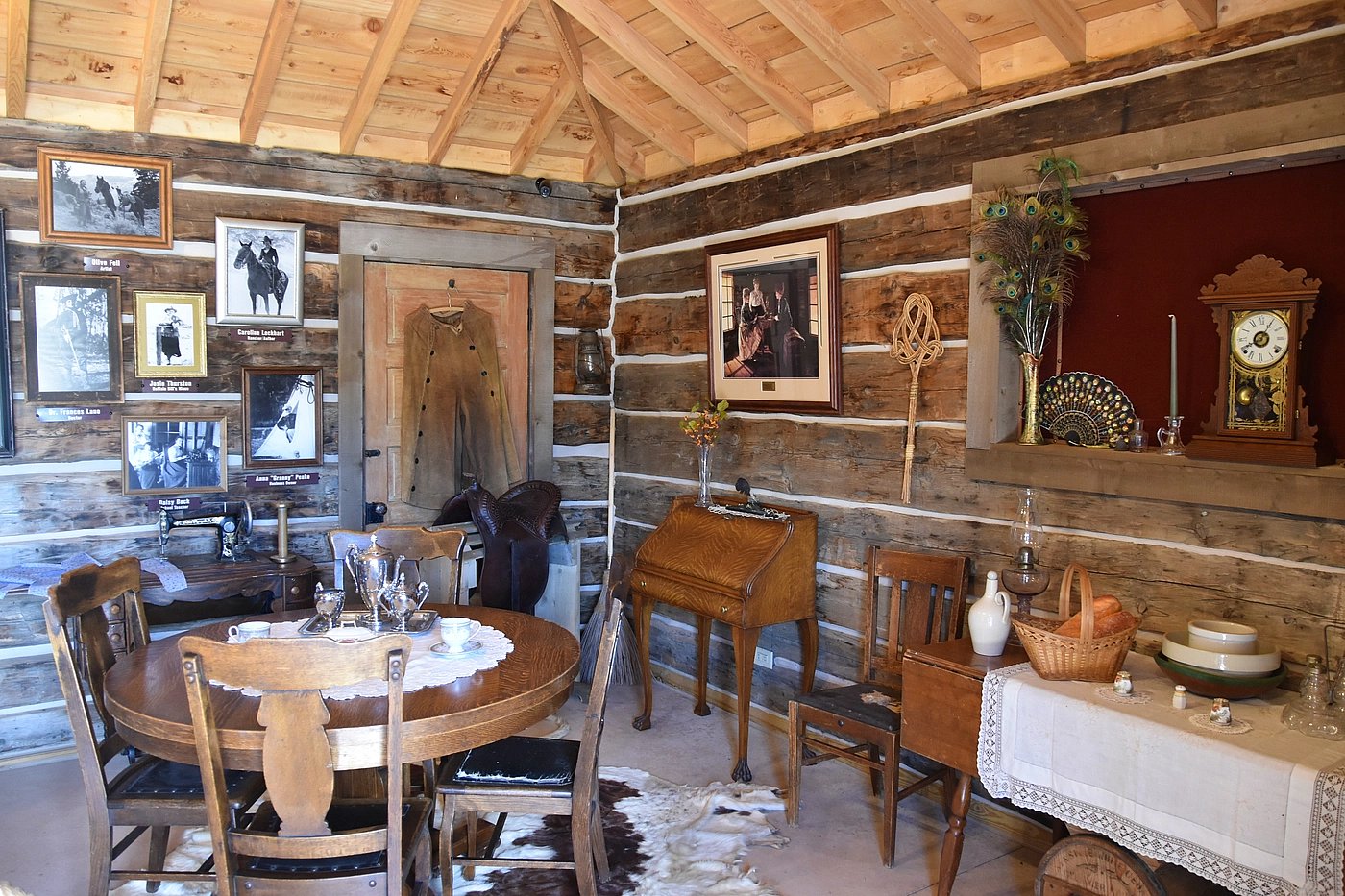 Intricately furnished 1800s cabin