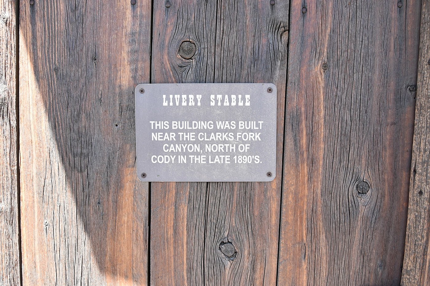 Livery stable museum label must-see destinations in Cody