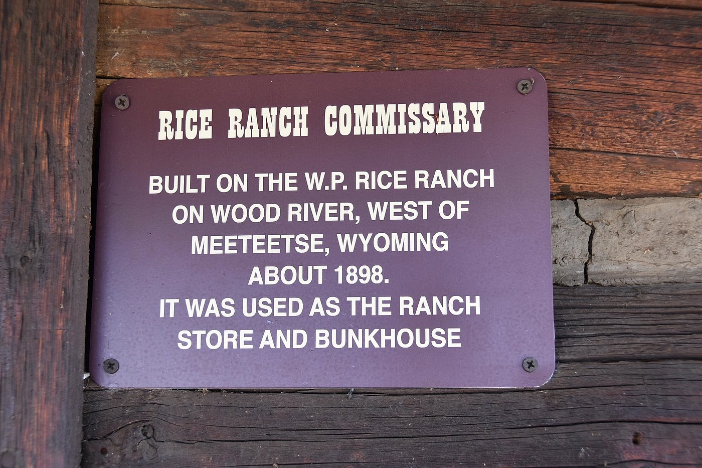 Museum label for Rice Ranch commissary