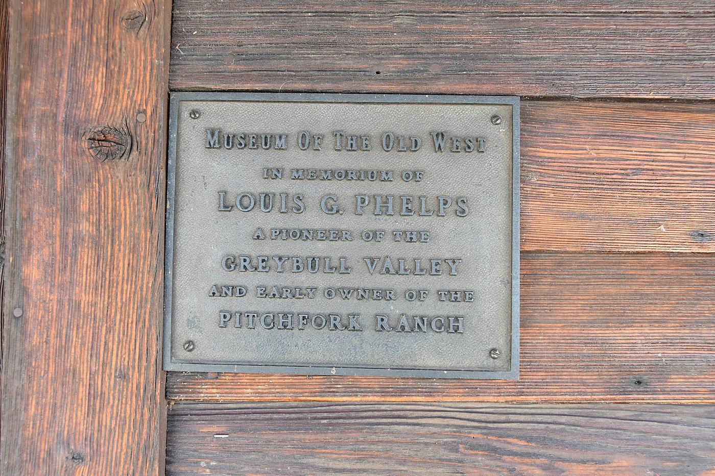 Museum of the Old West plaque