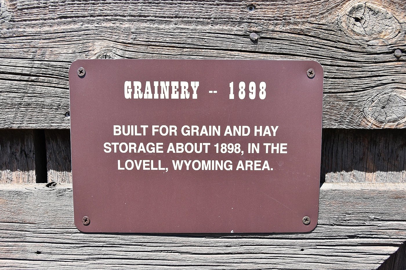 Old Trail Town historic cabins Grainery