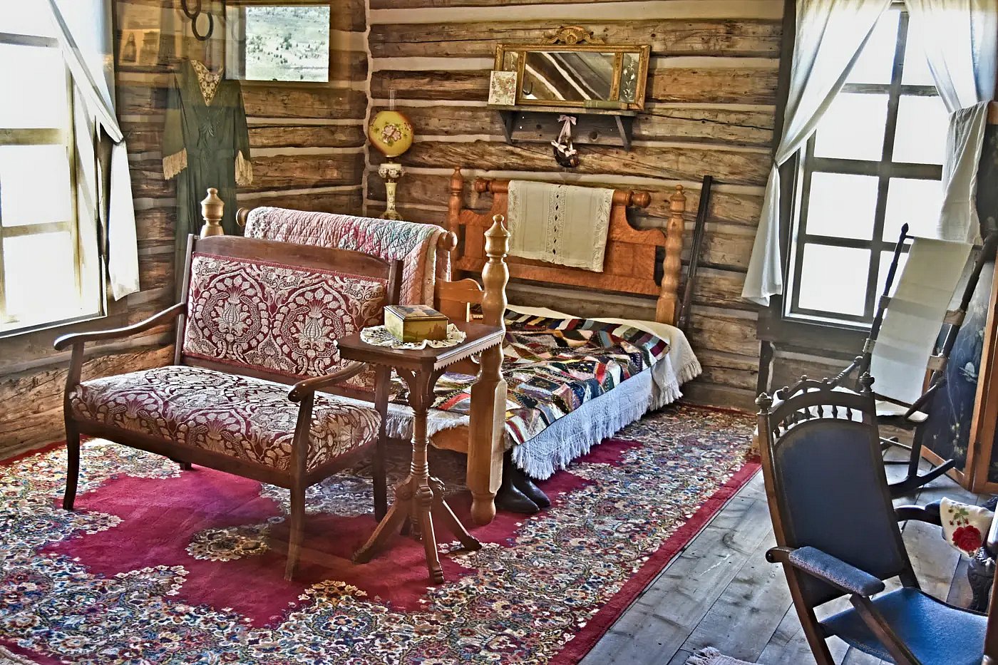 Old West bed from a brothel near Cody