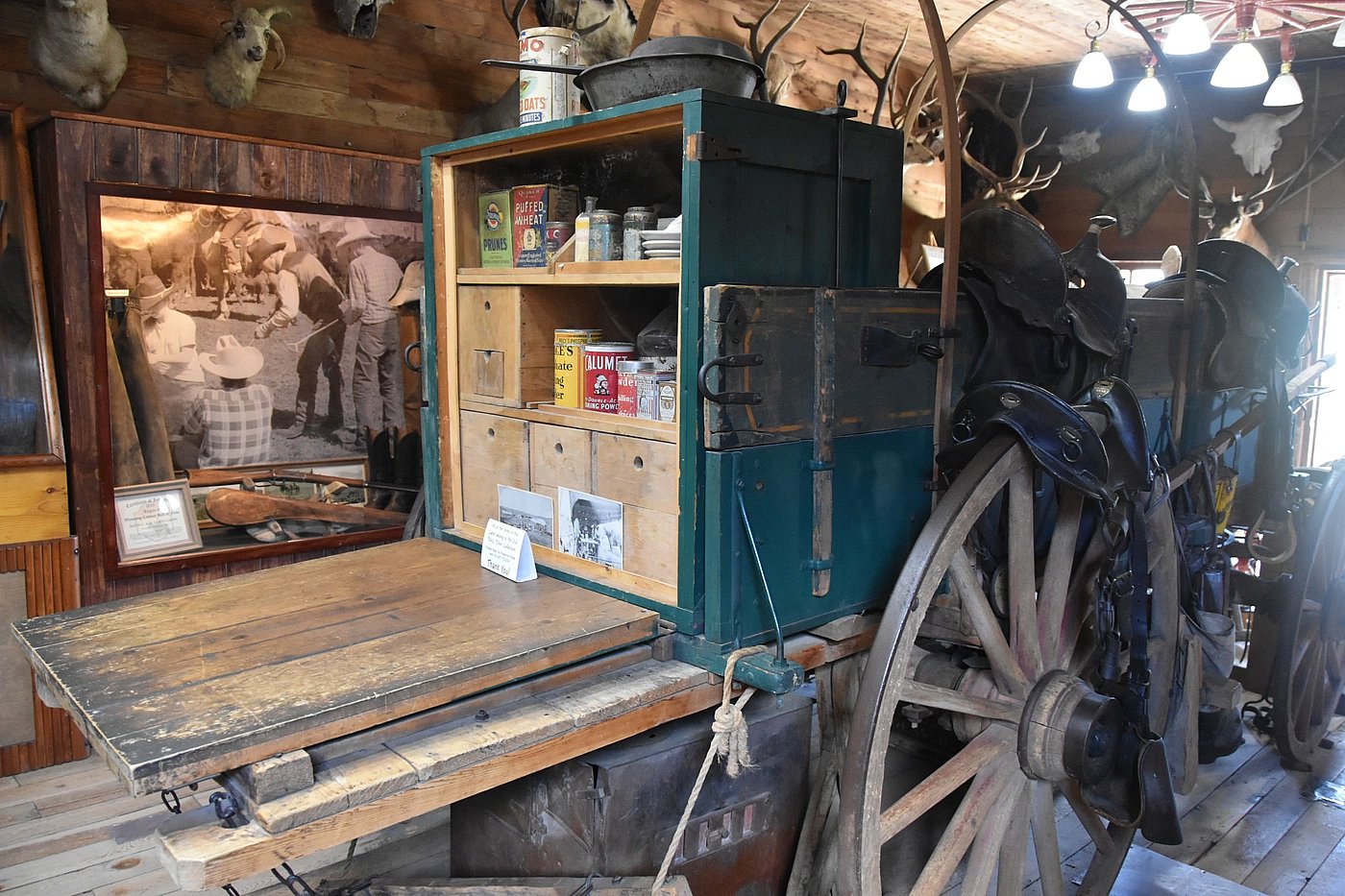 Side view of the chuckwagon Museums of the Old West collection object