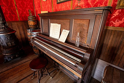 An authentic saloon piano