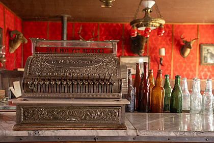 An authentic western cash register