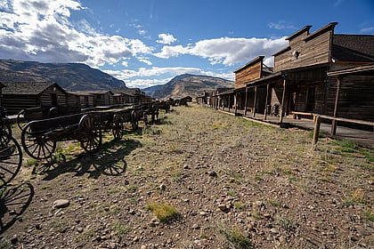 An outside photo of old trail town